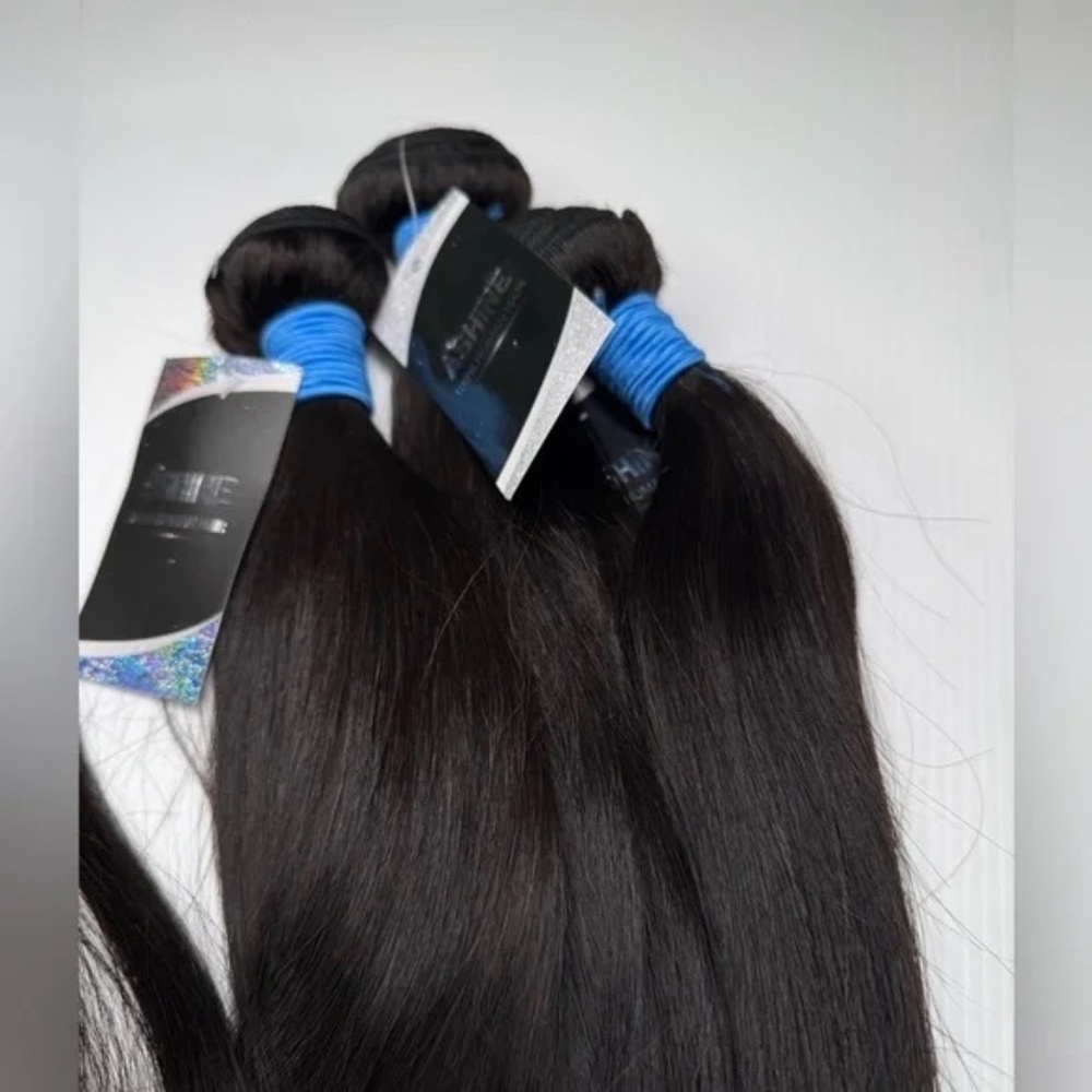 100% Unprocessed Black Human hair Extensions Bundle 22, 24 & 26 In - Picture 4 of 5